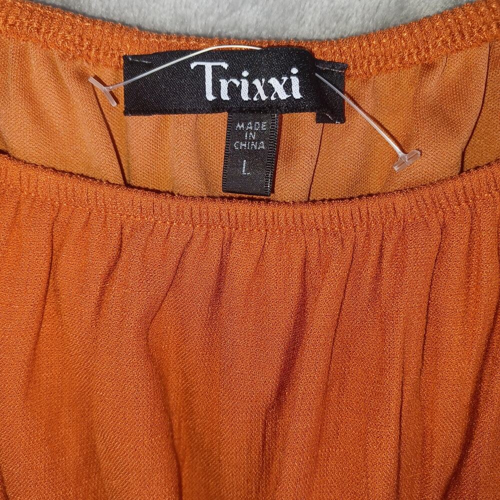 Trixie Puff Sleeve Tiered Dress L Square Neck Peasant Cottagecore Smocked Boho - Picture 4 of 13